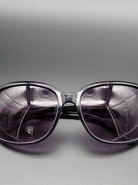 SSR02 Oversize +2.00 Reading Glasses Black Plastic Gray Tinted